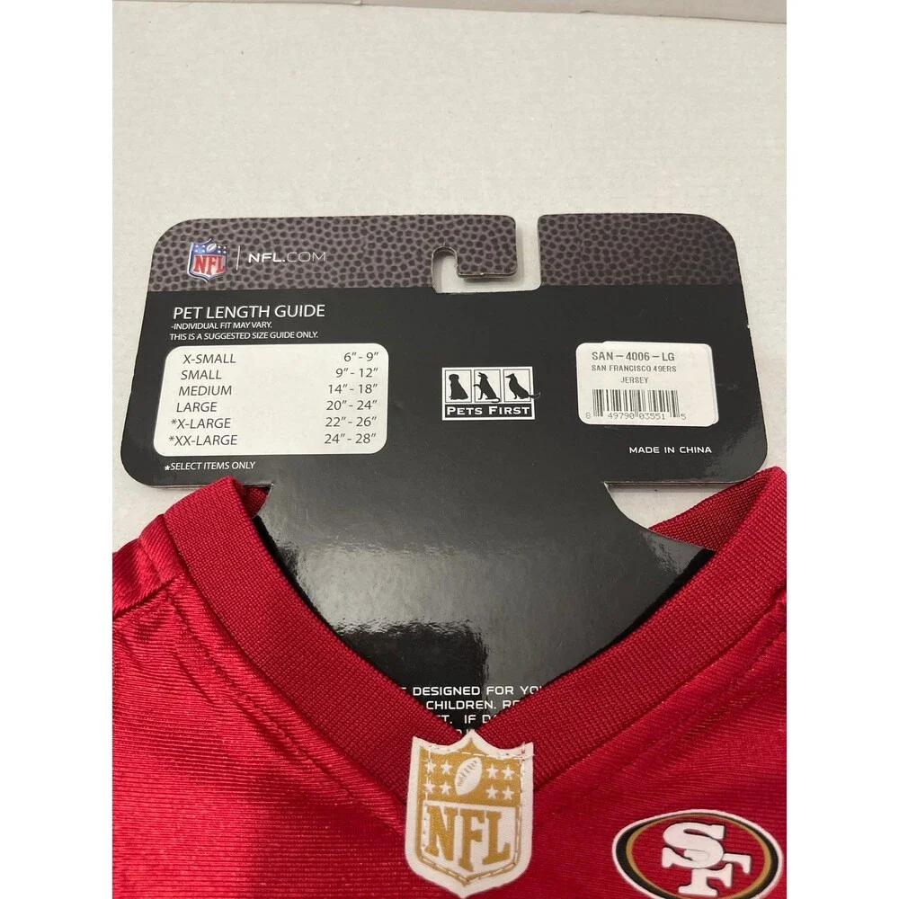 Pets First NFL San Francisco 49ers Jersey Size Large New